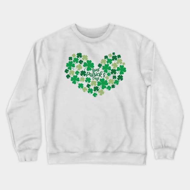 Saint Patricks day heart Crewneck Sweatshirt by wekdalipun